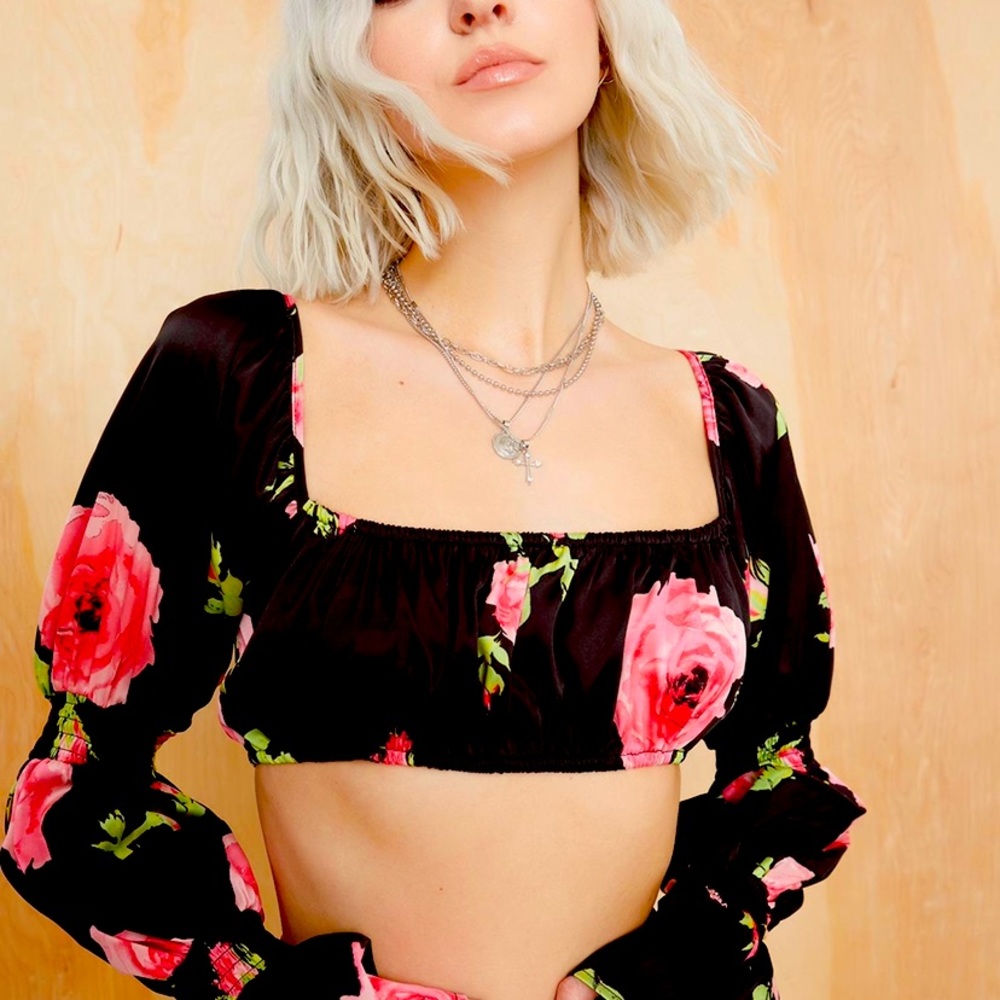 Dolls Kill NWT MIDNIGHT OASIS SLEEVE TOP